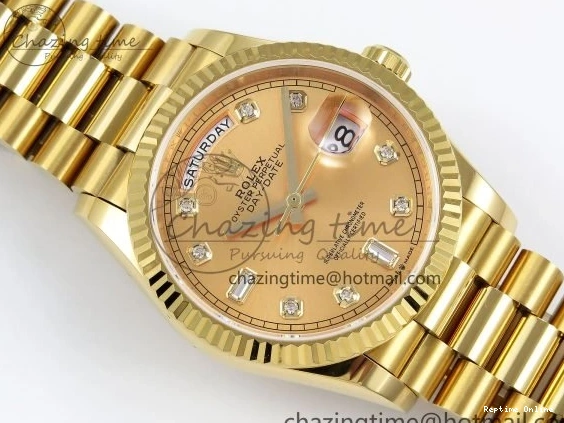 0121 StreetReady Day Date 36 YG TWSF Best Edition YG Diamonds Dial on YG Bracelet A 1616